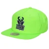 Neon Nylon Snapback Hwc Milwaukee Bucks