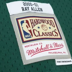 Off Court Chenille Swingman Ray Allen Milwaukee Bucks 2000-01 Jersey