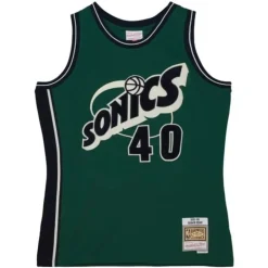 Off Court Chenille Swingman Shawn Kemp Seattle Supersonics 1995-96 Jersey