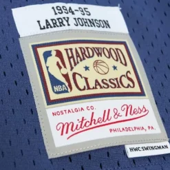 Off Court Chenille Swingman Larry Johnson Charlotte Hornets 1994-95 Jersey