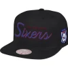 Pink Under Script Snapback Hwc Philadelphia 76Ers