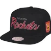 Pink Under Script Snapback Hwc Houston Rockets