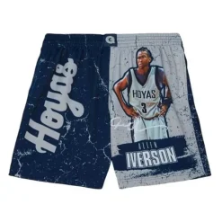 Player Burst Mesh Shorts Georgetown University Allen Iverson