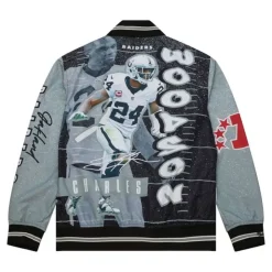 Player Burst Warm Up Jacket Oakland Raiders Charles Woodson