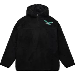 Polar Fleece 1/4 Zip Pullover Hoodie Philadelphia Eagles