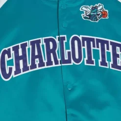 Primetime Lightweight Satin Jacket Charlotte Hornets