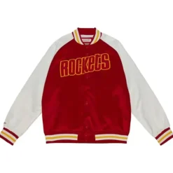 Primetime Lightweight Satin Jacket Houston Rockets