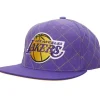 Quilted Taslan Snapback Los Angeles Lakers