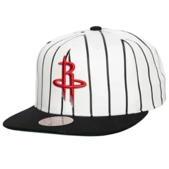 Retro Pinstripe Snapback Houston Rockets