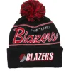 Script Pom Beanie Hwc Portland Trail Blazers
