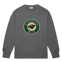Snow Washed Fleece Crew Current Logo Minnesota Wild