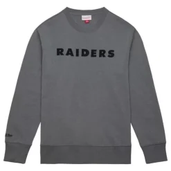 Snow Washed Fleece Crew Oakland Raiders