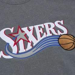 Snow Washed Fleece Crew Philadelphia 76Ers