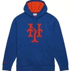 Snow Washed Fleece Hoodie Vintage Logo New York Mets