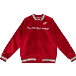 Special Script Light Weight Satin Jacket Detroit Red Wings
