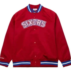 Special Script Lightweight Satin Jacket Philadelphia 76Ers