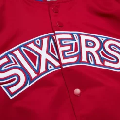 Special Script Lightweight Satin Jacket Philadelphia 76Ers
