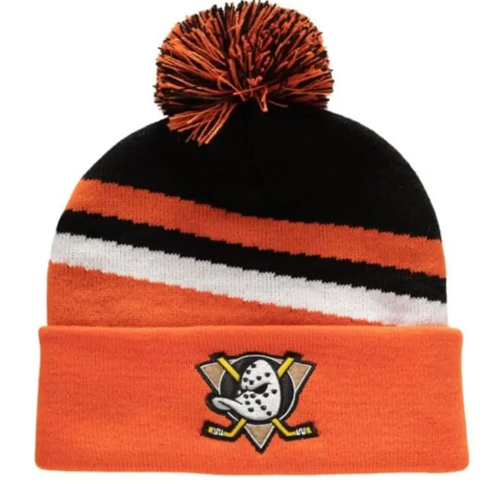 Stripe Pom Knit Anaheim Ducks