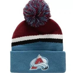 Stripe Pom Knit Colorado Avalanche