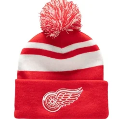 Stripe Pom Knit Detroit Red Wings