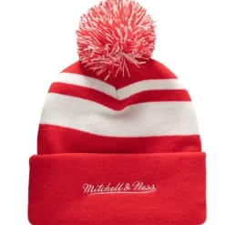 Stripe Pom Knit Detroit Red Wings