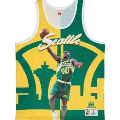 Sublimated Player Tank Seattle Supersonics Shawn Kemp