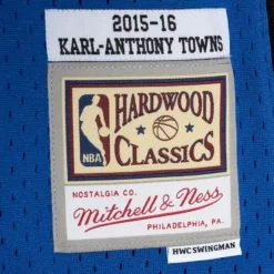 Swingman Karl-Anthony Towns Minnesota Timberwolves Road 2015-16 Jersey