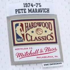 Swingman Pete Maravich New Orleans Jazz White 1974-75 Jersey