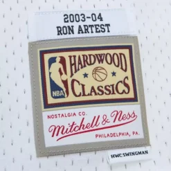 Swingman Ron Artest Indiana Pacers White Hwc 2003-04 Jersey