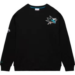 Team First Satin Fleece Crew Current Logo San Jose Sharks