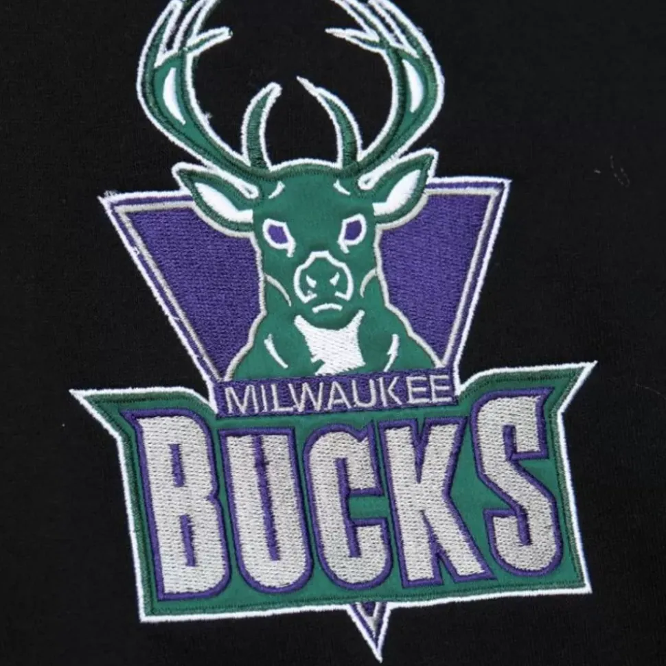 Team First Satin Fleece Crew Milwaukee Bucks