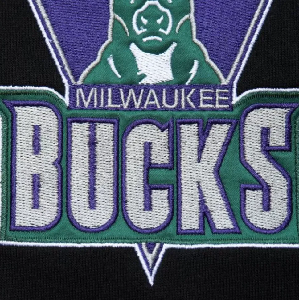 Team First Satin Fleece Crew Milwaukee Bucks