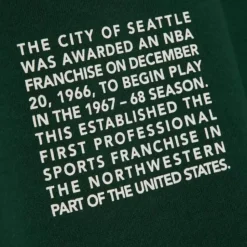 Team Origins Fleece Hoody Seattle Supersonics