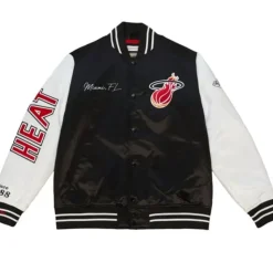 Team Origins Varsity Satin Jacket Miami Heat