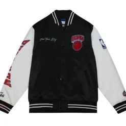 Team Origins Varsity Satin Jacket New York Knicks