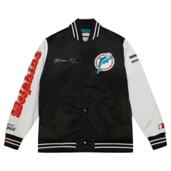 Team Origins Varsity Satin Jacket Miami Dolphins