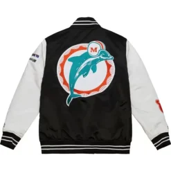 Team Origins Varsity Satin Jacket Miami Dolphins