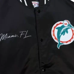 Team Origins Varsity Satin Jacket Miami Dolphins