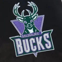Team Origins Varsity Satin Jacket Milwaukee Bucks