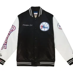 Team Origins Varsity Satin Jacket Philadelphia 76Ers