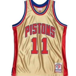 75Th Anniversary Gold Swingman Isiah Thomas Detroit Pistons 1982-83 Jersey
