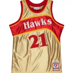 75Th Anniversary Gold Swingman Dominique Wilkins Atlanta Hawks 1986-87 Jersey