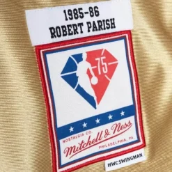 75Th Anniversary Gold Swingman Robert Parish Boston Celtics 1985-86 Jersey