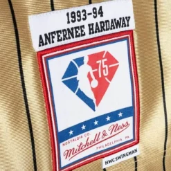 75Th Anniversary Gold Swingman Penny Hardaway Orlando Magic 1993-94 Jersey