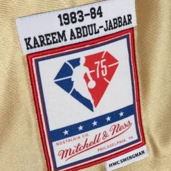 75Th Gold Swingman Kareem Abdul-Jabbar Los Angeles Lakers 1983 Jersey