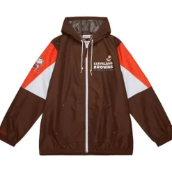 Throw It Back Full Zip Windbreaker Cleveland Browns