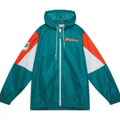 Throw It Back Full Zip Windbreaker Miami Dolphins