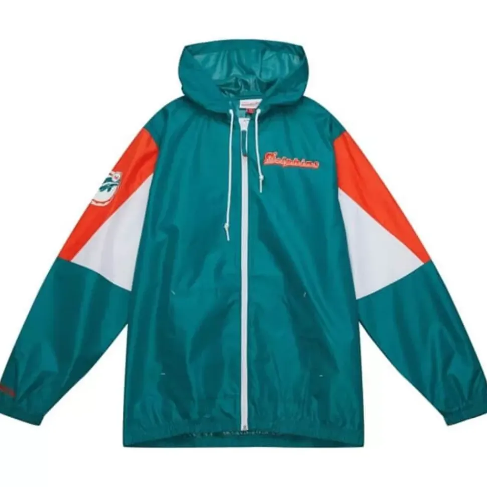 Throw It Back Full Zip Windbreaker Miami Dolphins