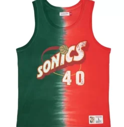 Tie Dye Cotton N&N Tank Seattle Supersonics Shawn Kemp