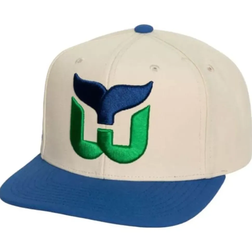 Vintage Cream Snapback Hartford Whalers